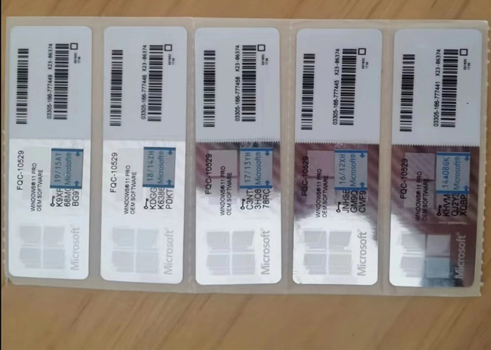 1.0 GHz Red Microsoft Win 11 Pro / Home OEM Key License Sticker Kích hoạt trực tuyến toàn cầu