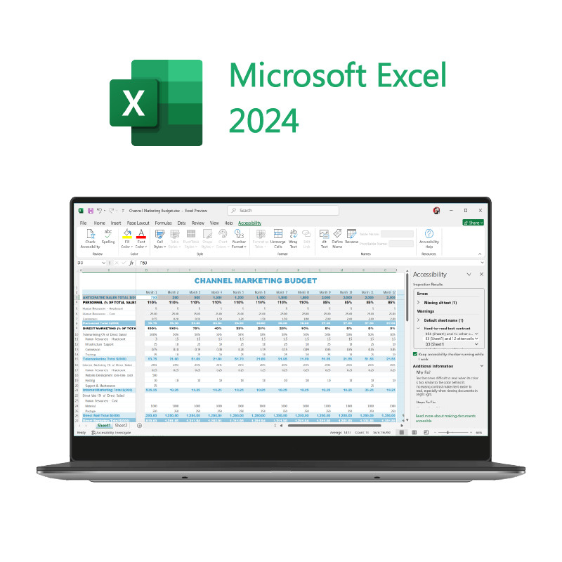 Microsoft Office 2024 Home and Business PC/Mac Bind Đưa công việc của bạn lên cấp độ tiếp theo