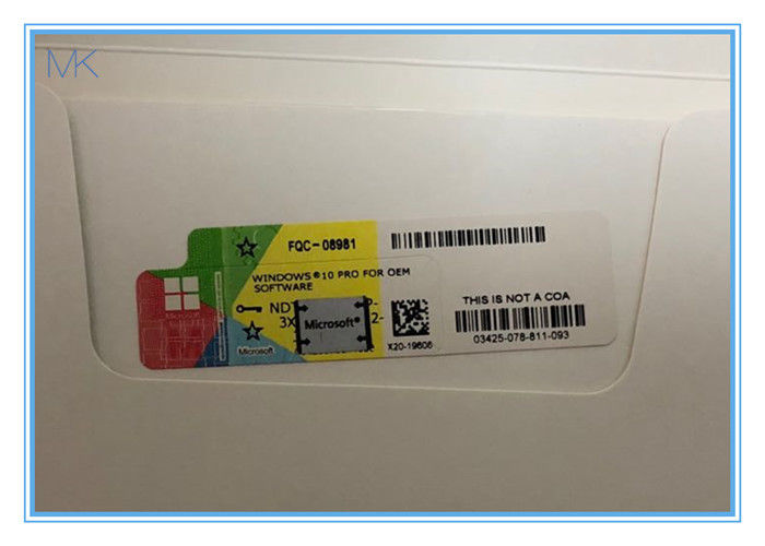 COA Windows 10 Pro Sản phẩm Key Sticker Chất liệu 32/64 Với nhãn bảo mật