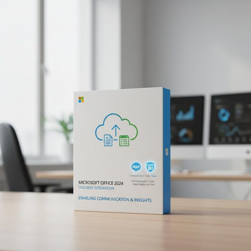 Tích hợp OneDrive Công cụ giao tiếp Microsoft Office 2024 Skype và Công cụ phân tích dữ liệu Power BI cho phép giao tiếp