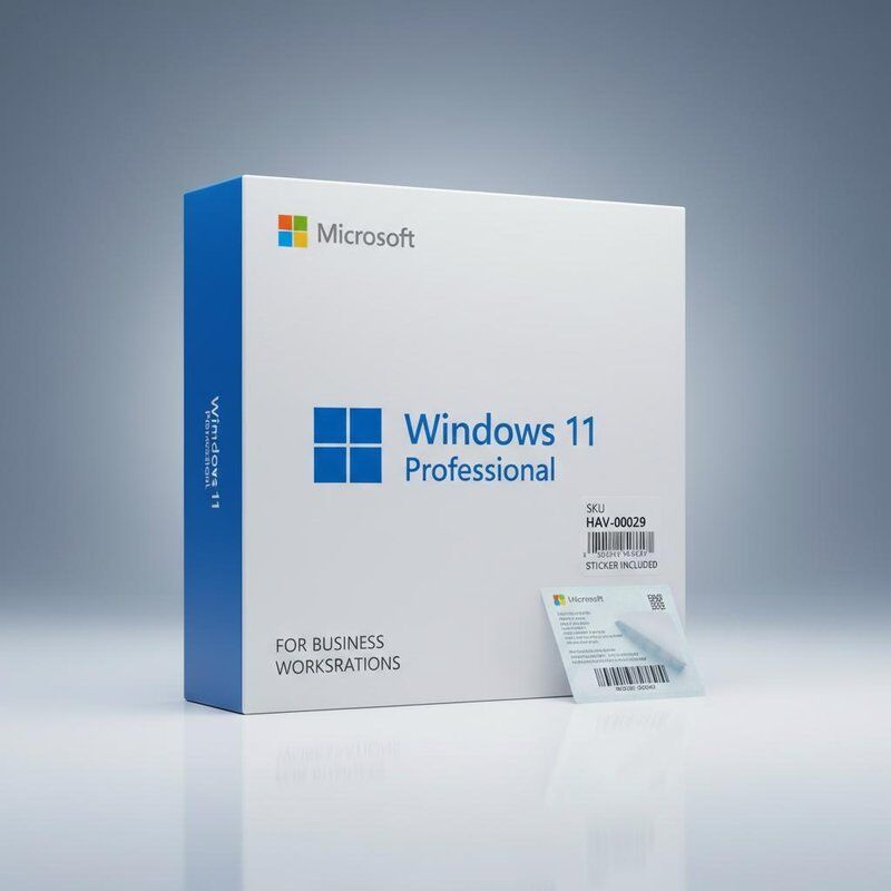 Hiển thị 800x600 Microsoft Windows 11 Professional Sku HAV-00029 Solution phần mềm gắn kết cho máy trạm làm việc kinh doanh